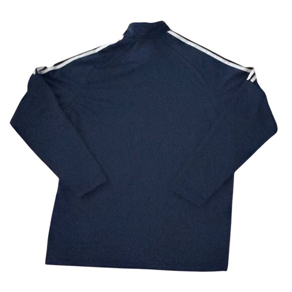 Adidas Mens Navy Golf Quarter-Zip Pullover Sweatshirt L Long Sleeve Polyester - Picture 3 of 3